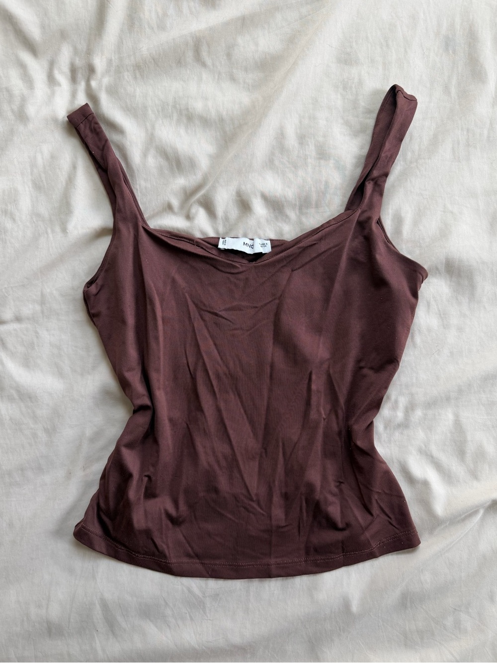 MANGO Brown Smooth Tank